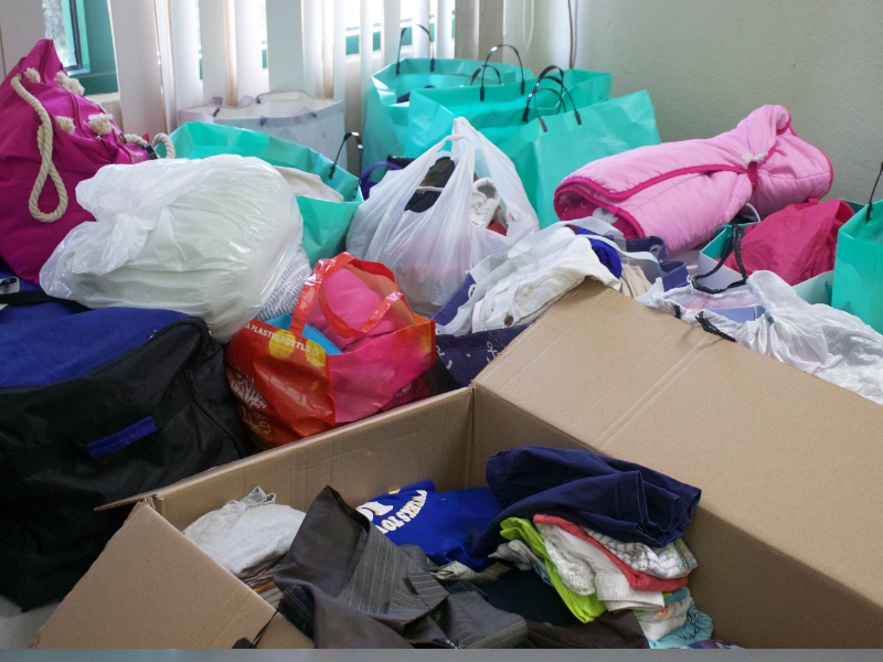 Receiving Food & Cloting